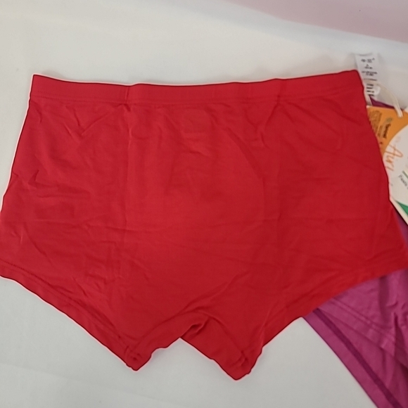 NWT Tani Boxer Trunks Tencel Modal 2 Pack Purple Red Sz S - Picture 4 of 7